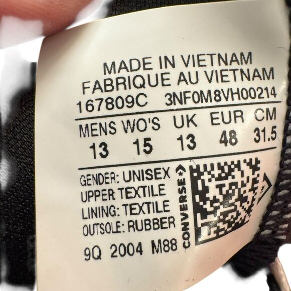 Converse Chuck Taylor All Star CTAS CX High Top Sneakers Black 13 - Picture 9 of 9